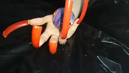 Kırmızı aşırı uzun tırnaklar bayan l (video kısa versiyonu)