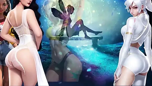 3 boyutlu çizgi film modeli tatlı tatlı brandie'nin ince kalın tombul götünün tadına bak