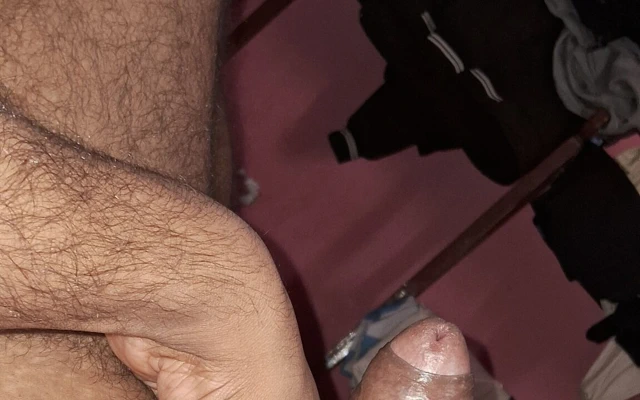 Indian Young Boy Masturbating in Bed at Night.