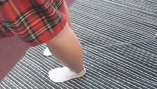 Güzel beyaz ayak bileği çorapları