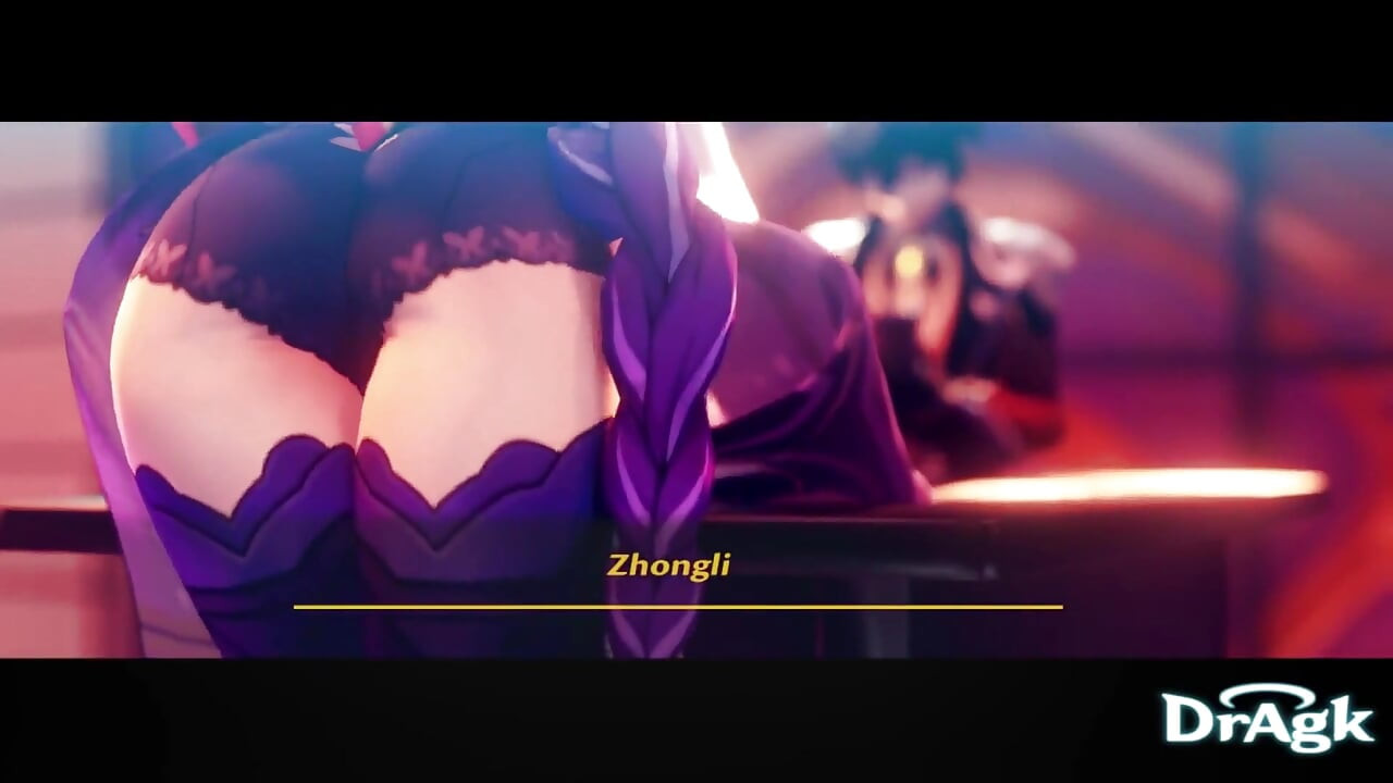 Raiden Shogun Ayaka Kokomi Ningguang Fischl Genshin Darbe Derlemesi 3D Dragk Hentai