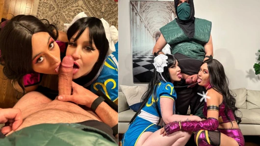 Playtime cosplay mortal kombat üçlü seks
