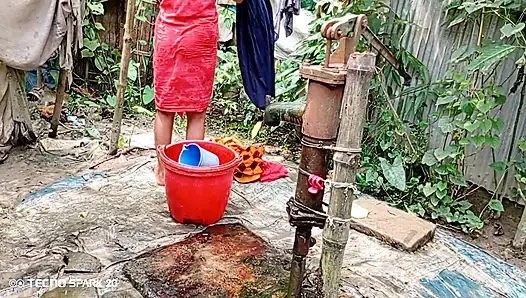Açık alanda serinletici açık havada banyo