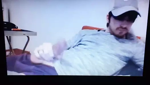 Düz chav delikanlı kenar onun kalın horoz