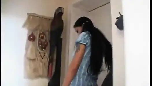Cute girl is asked to show her body and she complies