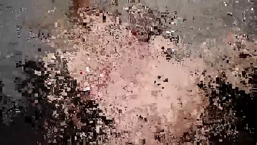 Bbw puma parmak ona oyuncak kedi ile tüm el