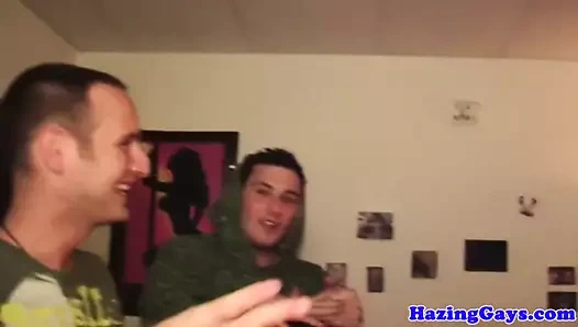 Anally pounded twink rimmed at hazing