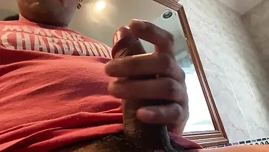 Busting hard in my big bathroom