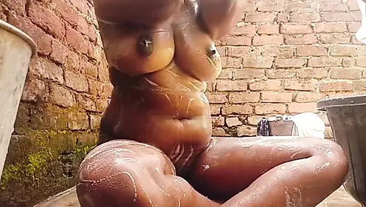 Made a video of sister-in-law while bathing.