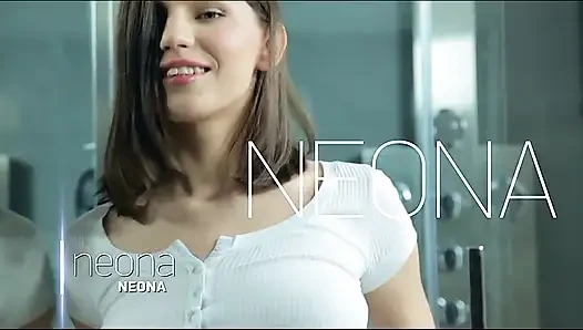 Charming brunette teen is masturbating in the bathroom