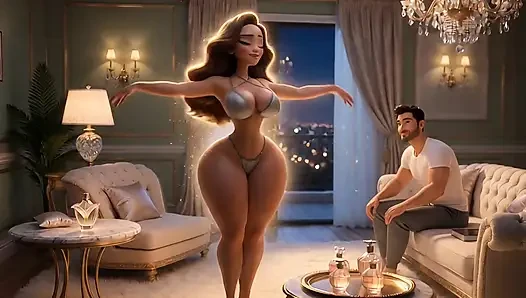 Ep9-From Chubby & Ignored to Curvy Cock Tease-Wife in Emerald Micro Bikini With a handsome black man