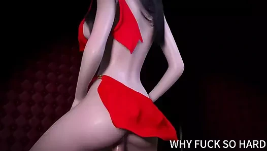 3 boyutlu büyük memeli Asyalı fahişe sert seks yapıyor