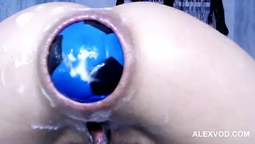 Hotkinkyjo tonlarca taşak yok edilmiş anal delik ve sarkma