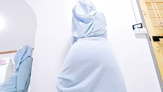 POV: Hijabi Girl With Elegant Blue Abaya Tease