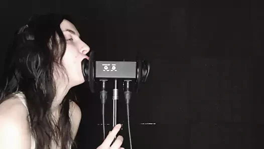 Asmr, karı ve ejderha kulağı yeme yarışması