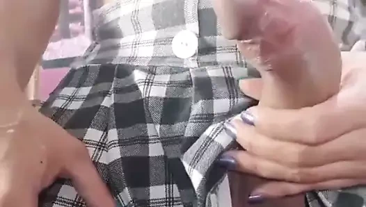 Büyük yaraklı transeksüel Luisa Lane boşalıyor