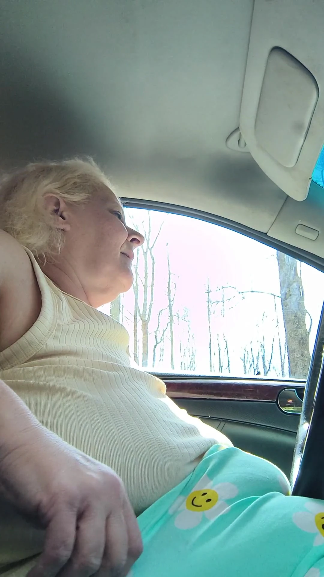 Masterbation in Car Driver Seat