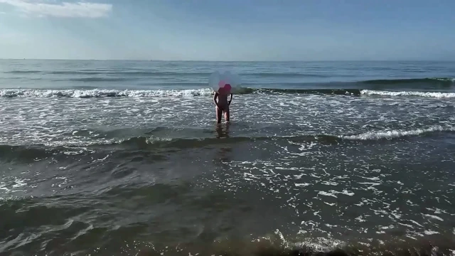 Ateşli bir evli kadın ve plajda