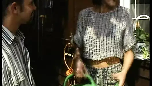 Hardcore  Sex auf der Gartenliege