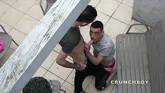 Nick fucked bareback by straight boy inexhib outdoor place