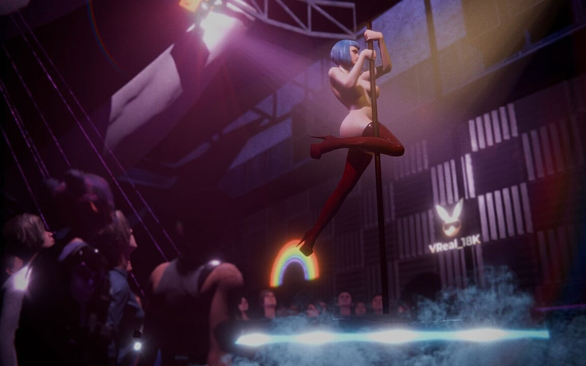 Evelyn Parker büyüleyici direk dansı performansında çarpıcı vücudunu sergiliyor (cyberpunk 2077)