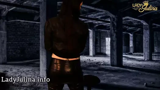 Herrin sucht Sitzgelegenheit Leder Leggings Facesitting