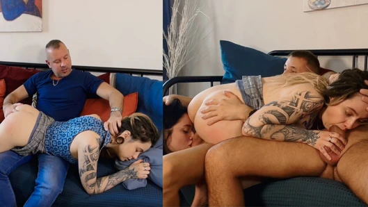 Yaramaz üvey kızının grup sikişine katılmayı unutmayın