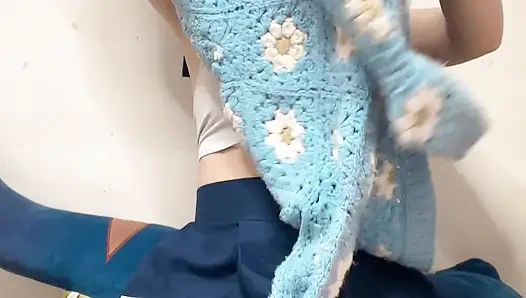 Hana Yeni Gün Iş Seks Kamerası Için Liseli Kız Kostümü Giyiyor