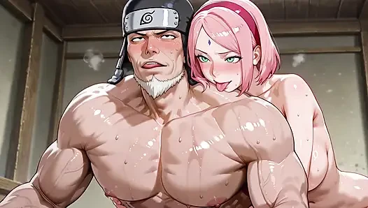Hiruzen x Sakura (Naruto)