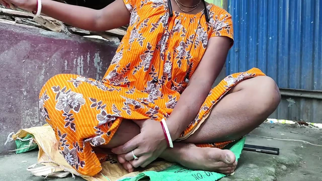 Bengalli ses açık havada teyzemin sebze seksi