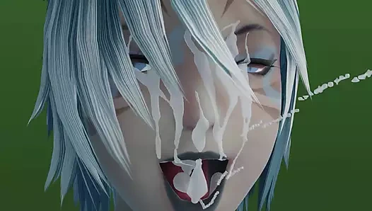 Güzel bir yüze boşalma