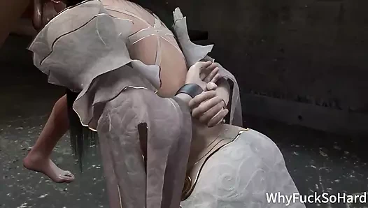 3 boyutlu azgın sürtük ilk kez bdsm seks yapıyor