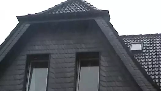 Beautiful blonde German mom fucks a younger studd in the bedroom