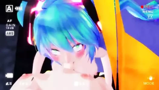 Mmd miku x rin oral seks futanari