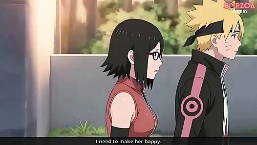 Naruto: Boruto Gangbangs and Creampies Sarada - Gone Wrong (uncensored Hentai)