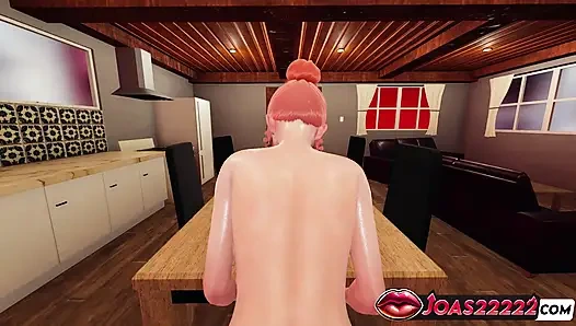 Seksi nami mükemmel vücut 3d hentai - büyük göt domaltmalı, sandalyeye binme ve masa başı bakış açısı misyoner pozisyonunda dölleme