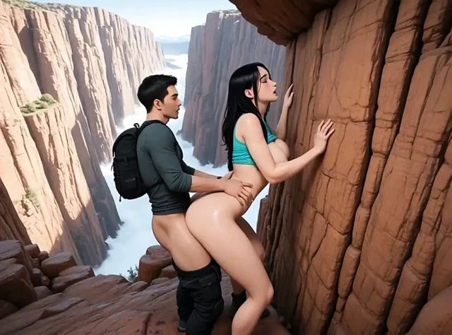 Busty lonely mountaineer found the man and she need banging pussy very much