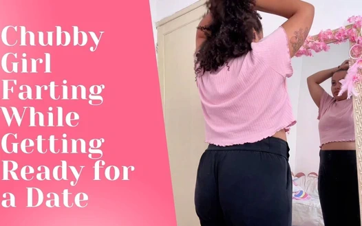 Tombul kız randevuya hazırlanırken osuruyor