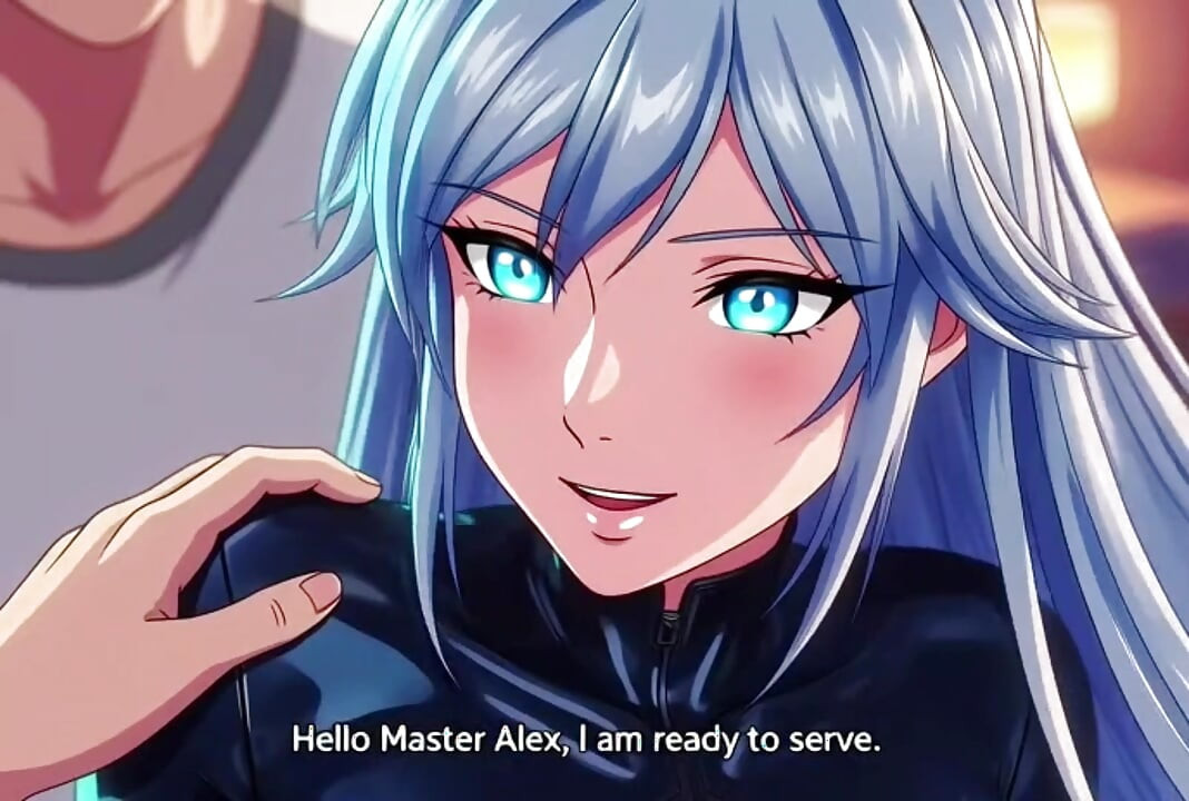 Android sex robot malfunctions and dominates her owner Hentai