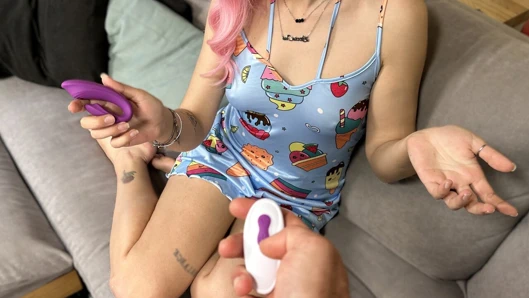 "DADDY!? ARE YOU SURE THIS IS OK?!"  Barely 18 stepdaughter tricked and seduced! Family taboo