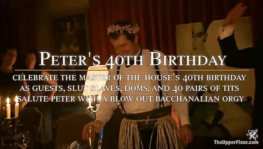 Peter'ın acworth doğum günü! Tüm memeler güvertede!