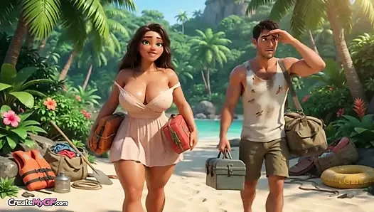 Üvey kız kardeşimle tropikal bir adada yalnızım - yapayalnız porno
