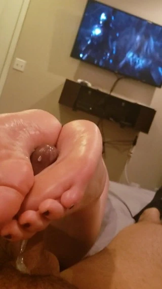 Ayakla mastürbasyon boşalma