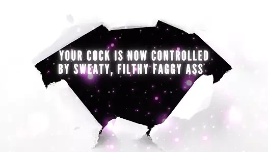 Yarağın şimdi terli, pis ibne göt tarafından kontrol ediliyor