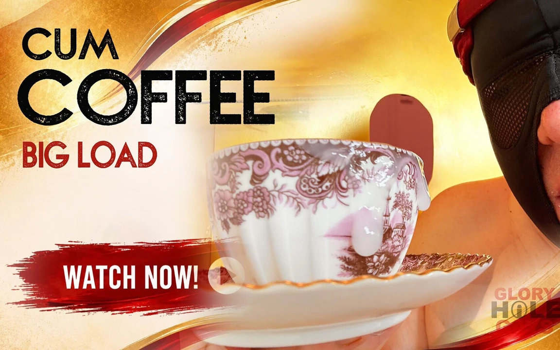 Sünnetli Penis Gloryhole Cum Coffee