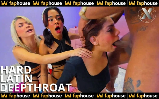 Güzel bir latine ateşli bir derin gırtlak veriyoruz