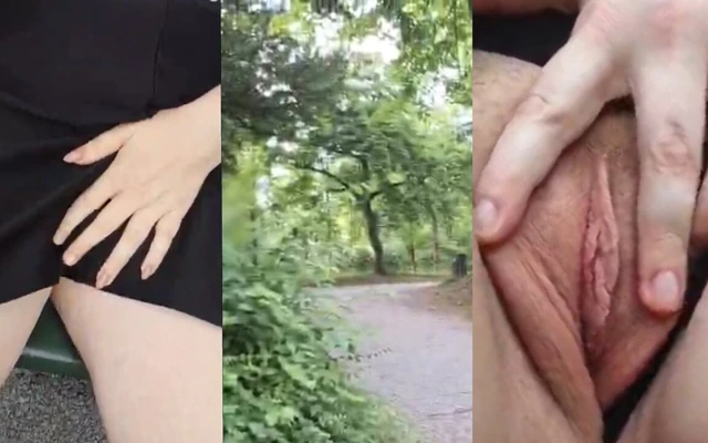 Parkta halka açık mastürbasyon yapıyor ve herkes beni gördü