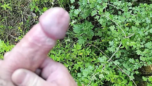 Azgın yol kenarında mastürbasyon yapıyor