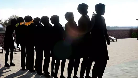 Yıldızlı ışıkla Mmd hayalet kuralı (iwara ver.)