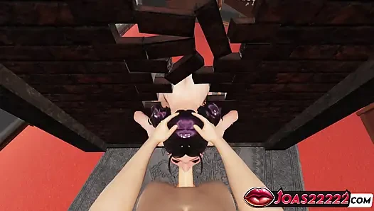 Azusa büyük memeli 3D animasyon - elle muamele servisi, ıslak meme sikişi, sansürsüz hentai'de sikiş deliği boşalması